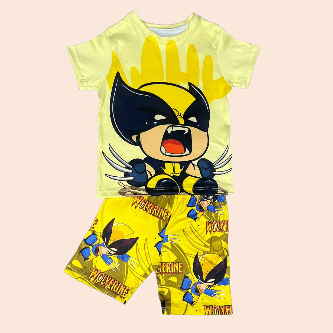 Pijama Niño Short Yellow Wolverine