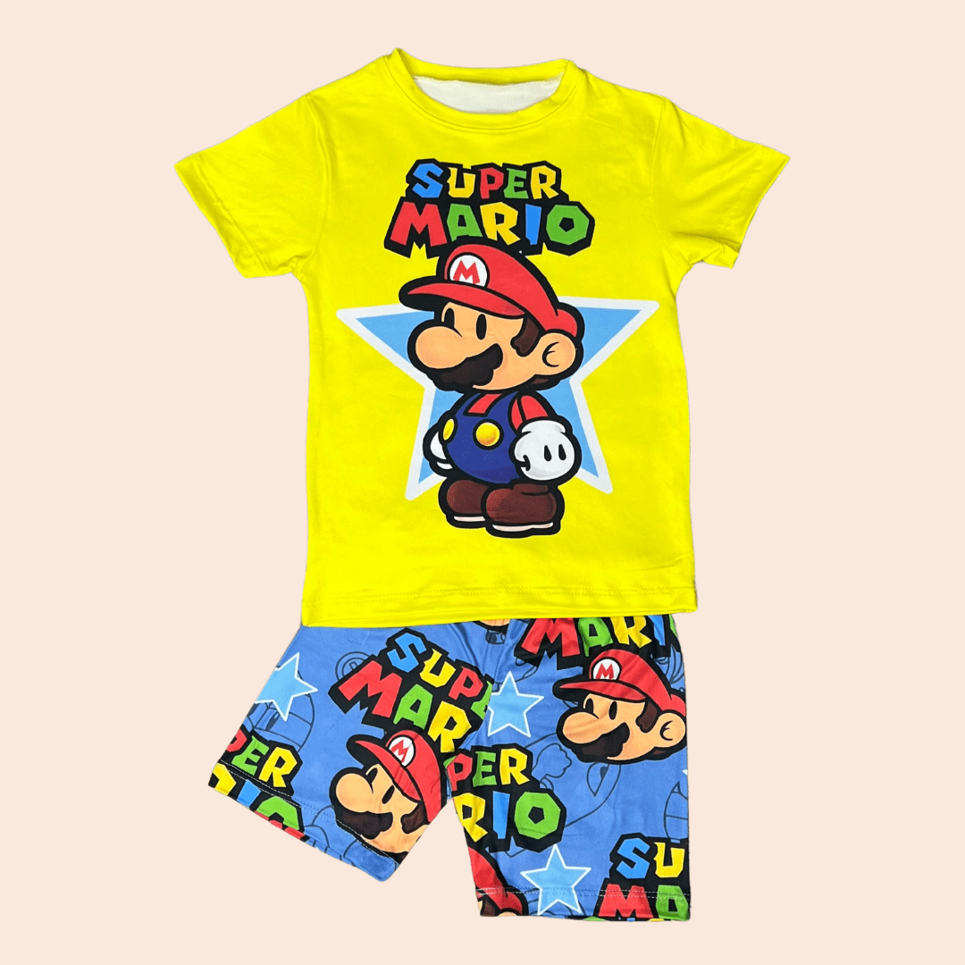 Pijama Niño Mario Bros Amarillo