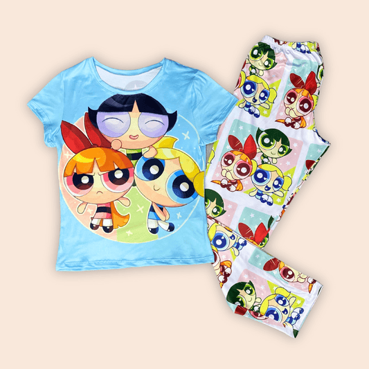 Pijama Pantalón Blusa de Mangas Chicas Superpoderosas