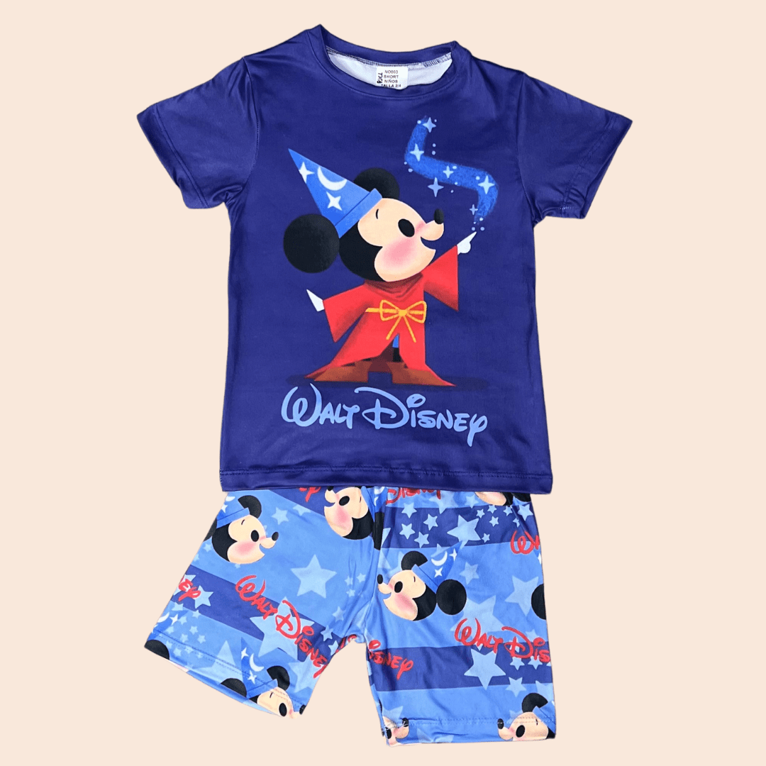 Pijama Niño Short Mickey Baby azul