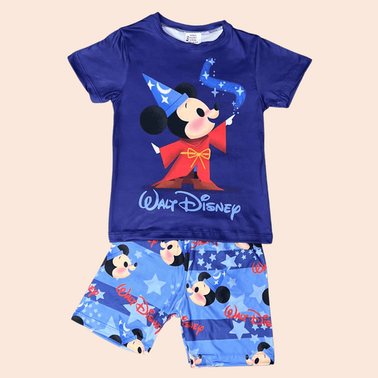 Pijama Niño Short Mickey Baby azul