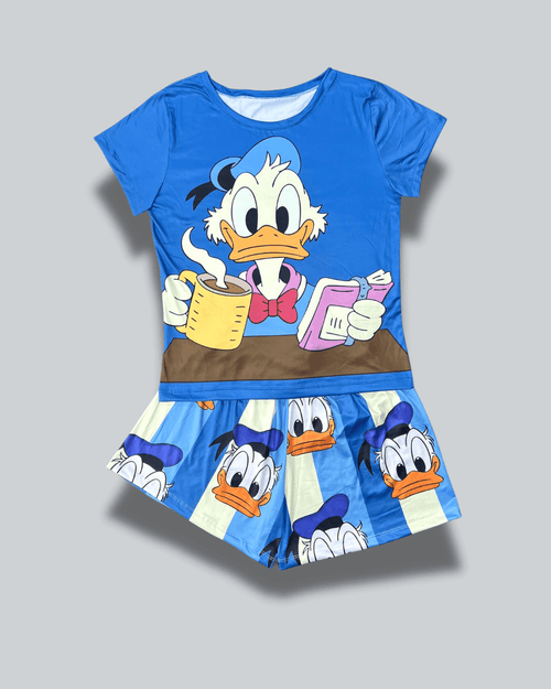 Pijama Dama Short Plus Pato Donald Azul
