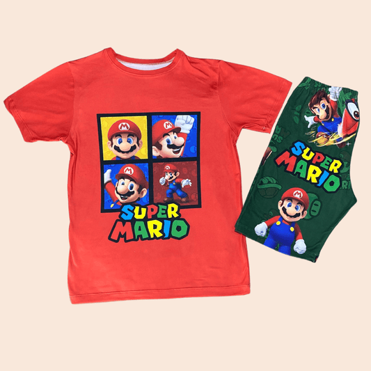Pijama Niño Short Mario Bros Clásico