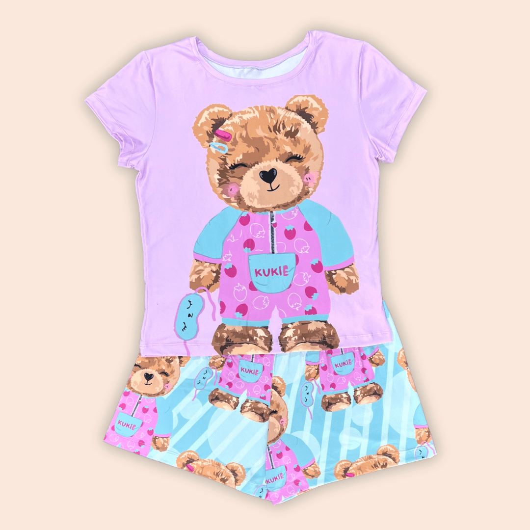 Pijama Short Dama Talla Plus Osito Kukie