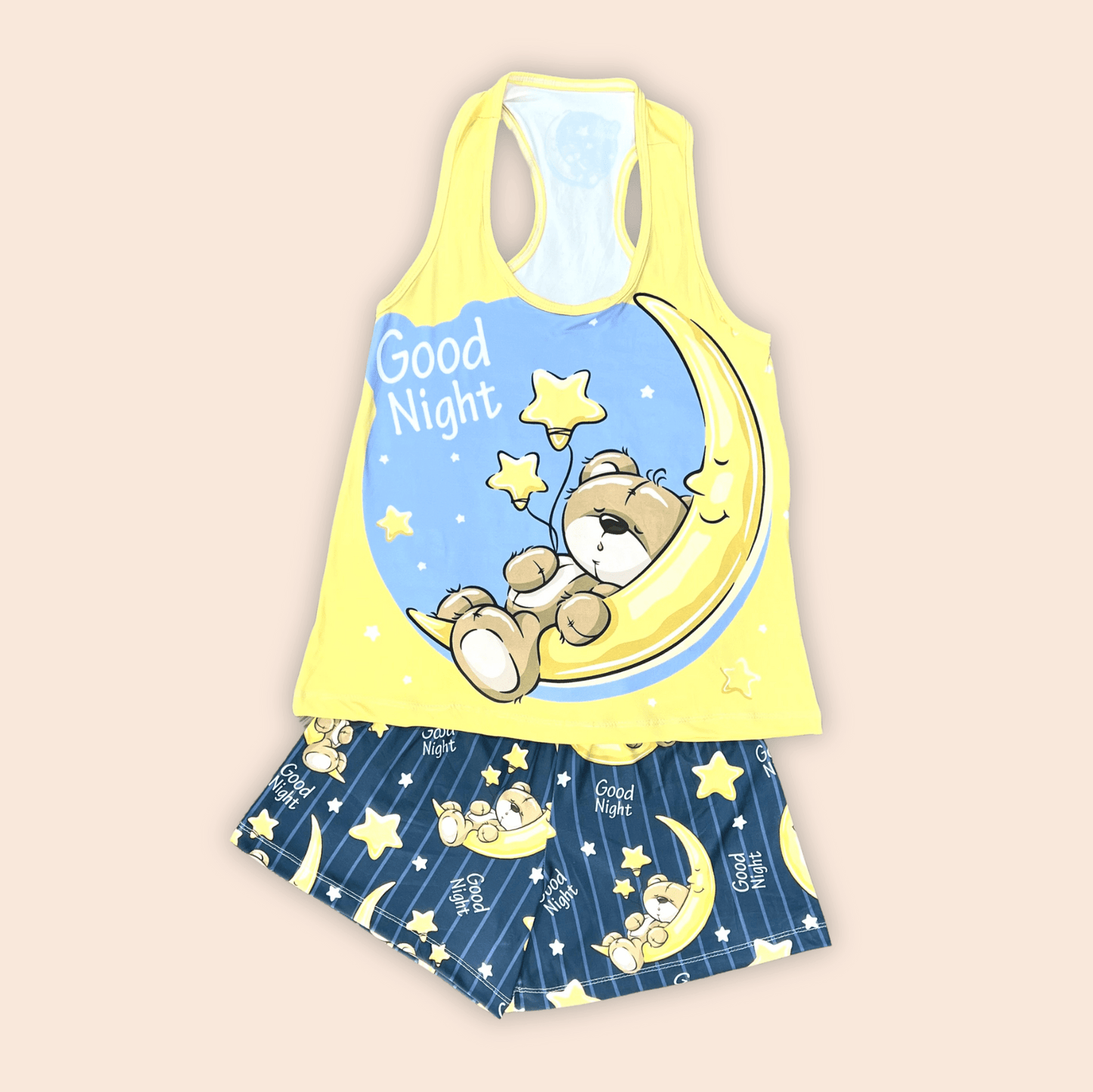 Pijama Dama Short Blusa Esqueleto Good Night
