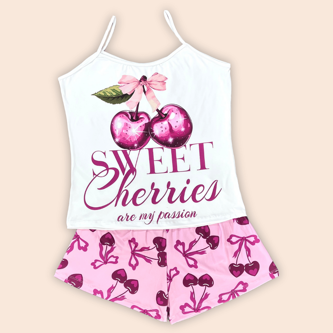 Pijama Sweet Cherries - Dama Plus