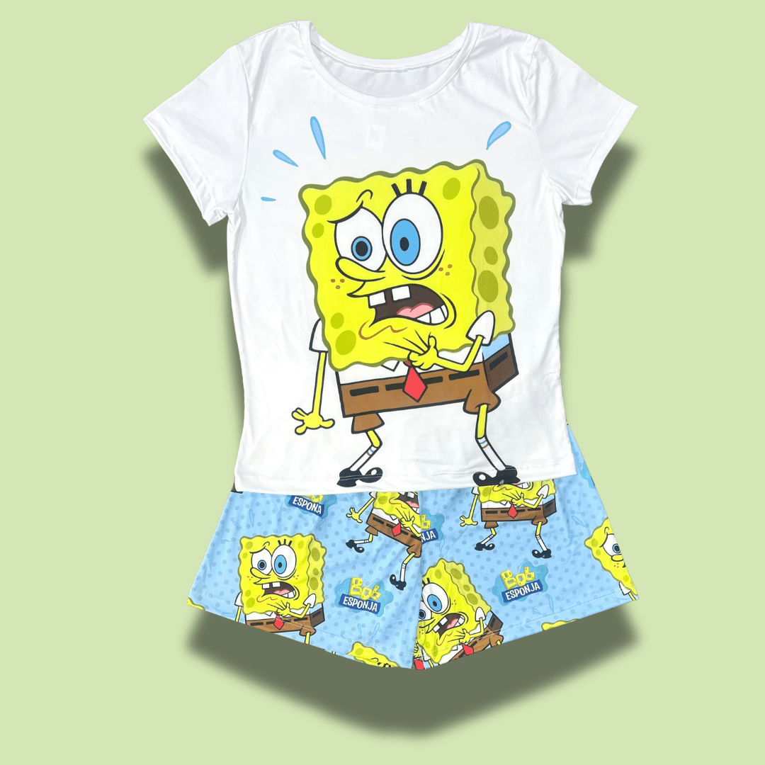 Pijama dama Bob Esponja amarilla – Comodidad con humor