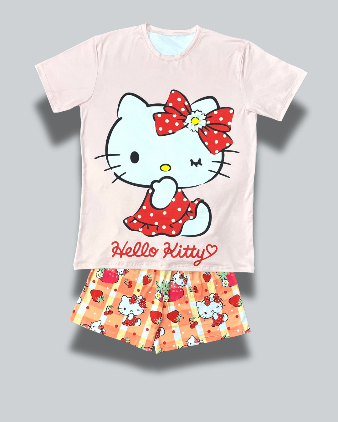 Pijama Dama Camiseta Oversize Hello Kitty Fresita