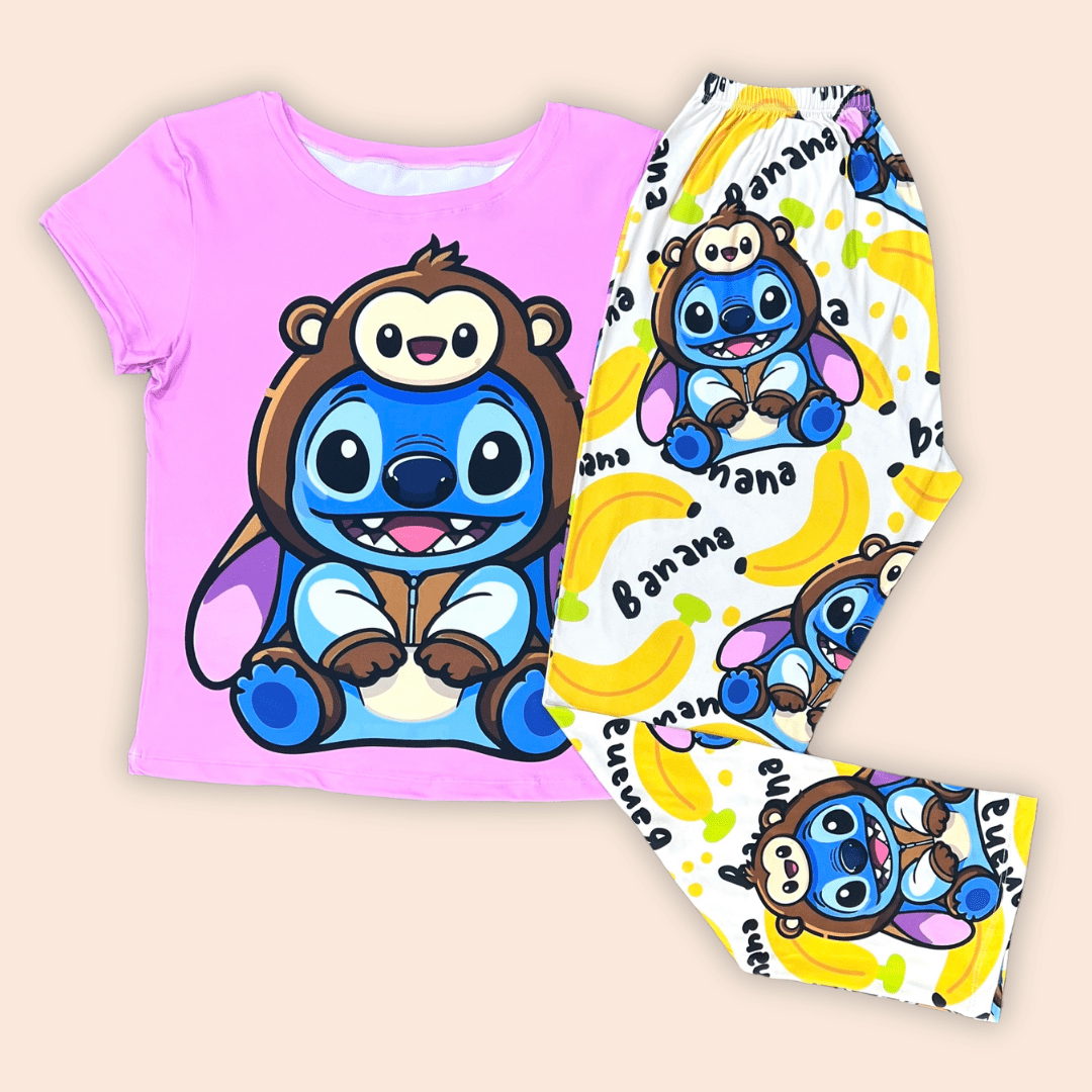 Pijama Dama Plus Stitch Banana