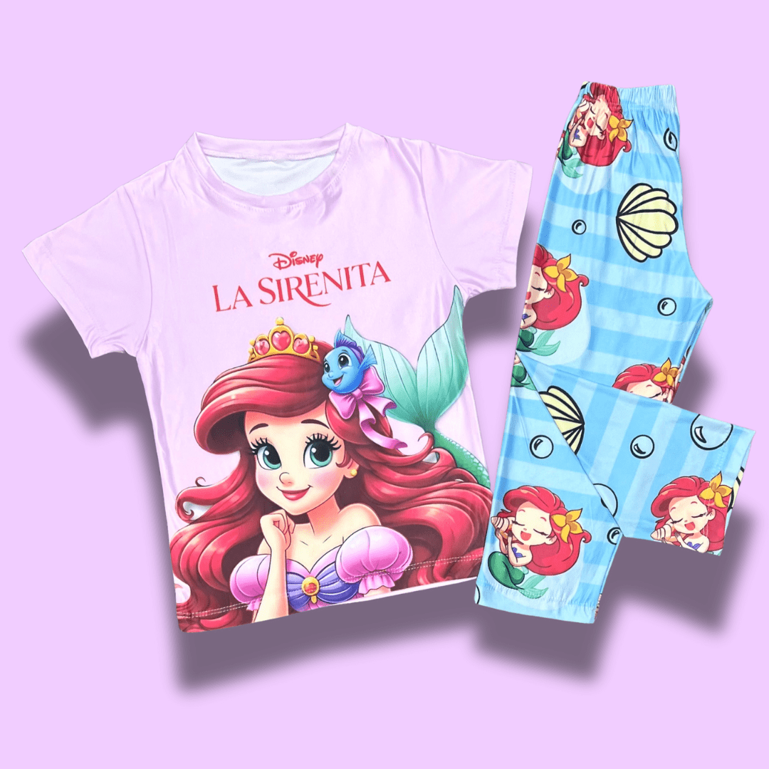 Pijama La Sirenita niña – Sueños bajo el mar