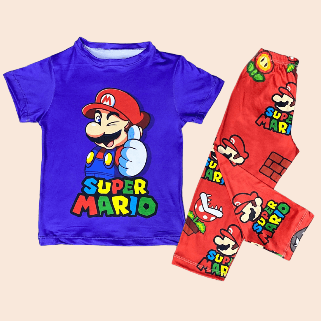 Pijama Niño Pantalón Super Mario Clásico