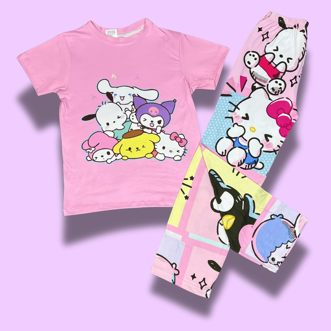 Pijama Sanrio rosada – Comodidad en modo kawaii