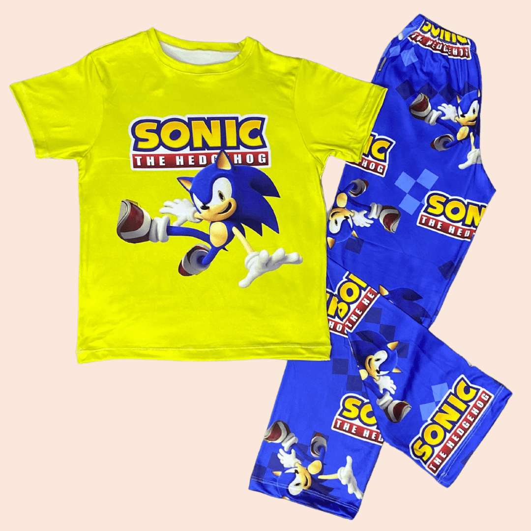Pijama Niño Pantalón Sonic Amarillo