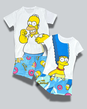 Pijama Pareja Short Homero Marge Simpson