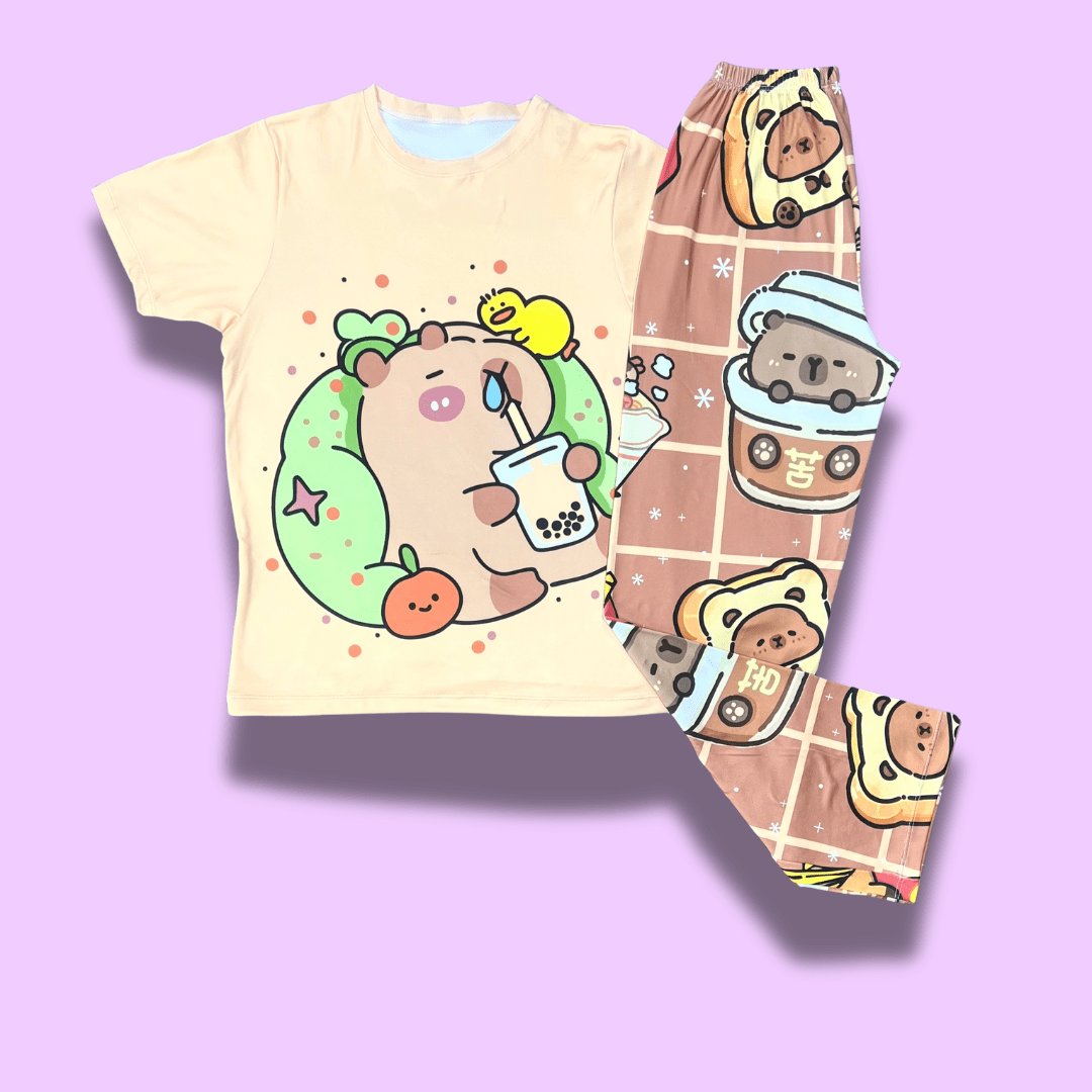 Pijama niña Osito Bubble Tea – Estilo y ternura en pijama