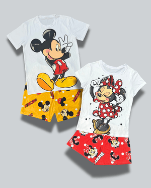 Pijama Pareja Short Mickey & Minnie Mouse