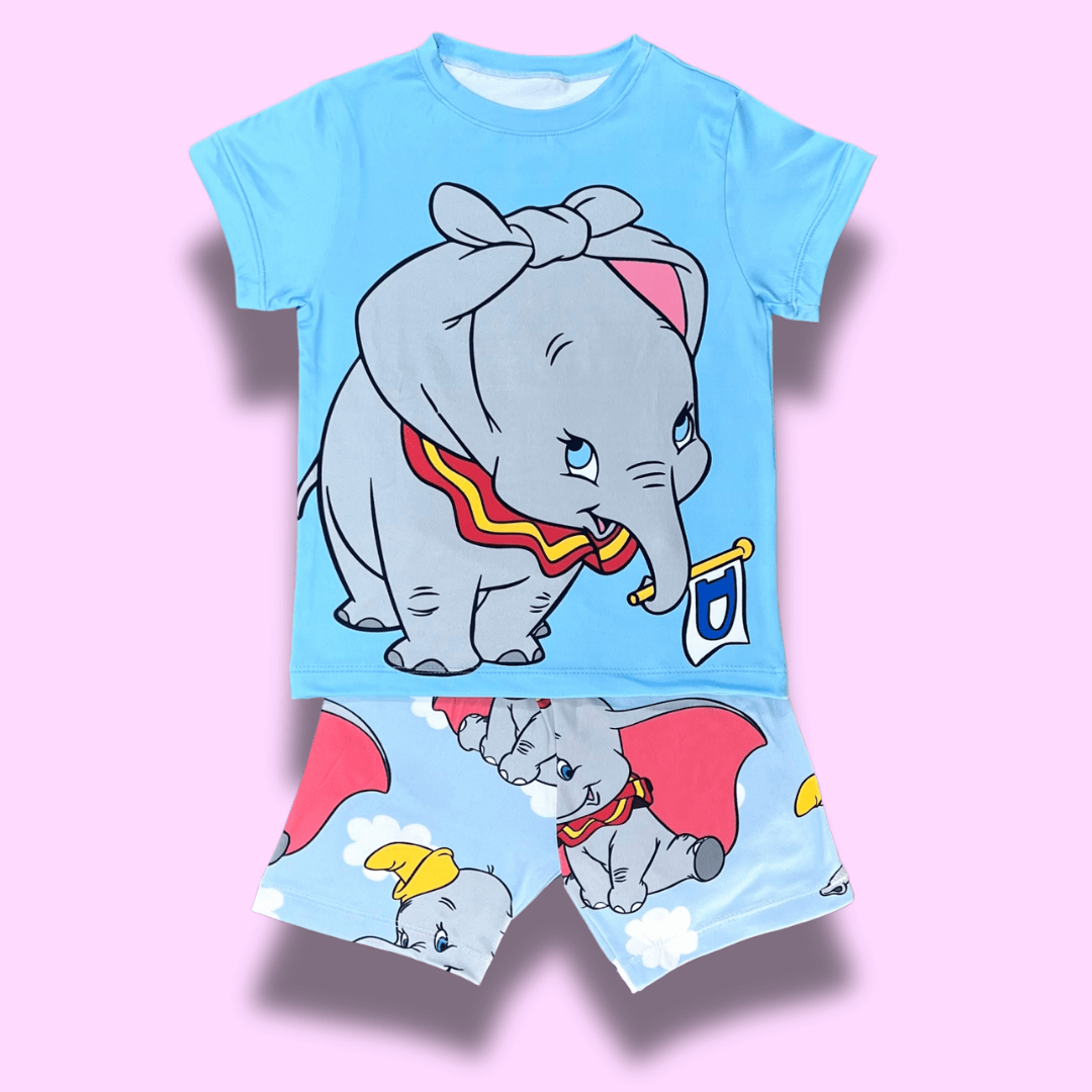 Pijama piel de durazno niña Dumbo azul