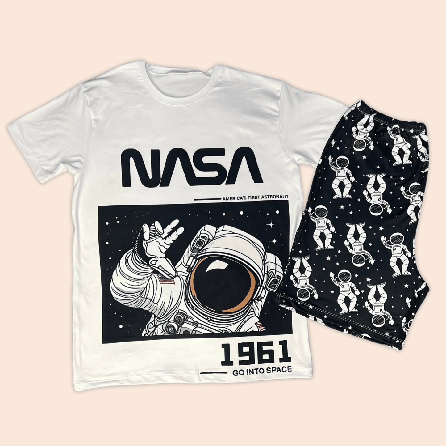 Pijama Hombre Pantaloneta Astronauta