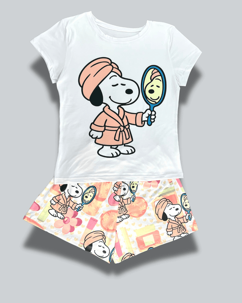 Pijama Dama Short Plus Snoopy Bata