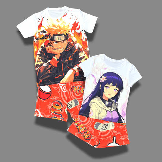 Pijamas pareja Naruto y Hinata – Conjuntos anime unisex para dormir