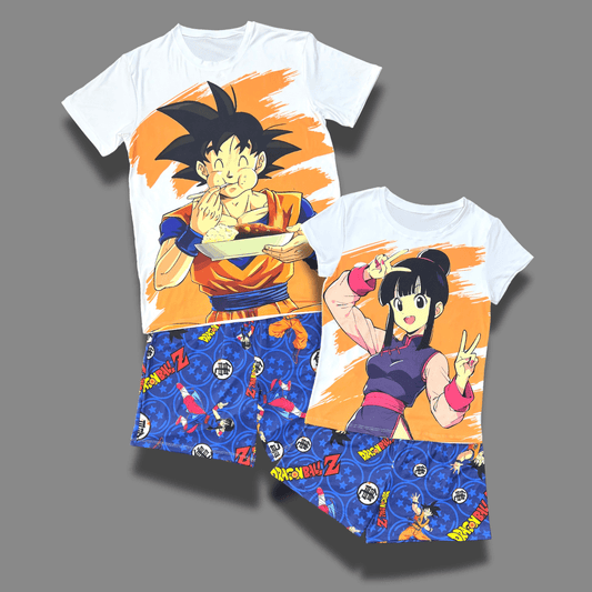 Pijamas pareja Goku y Milk – Ropa para dormir Dragon Ball en short