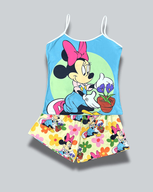 Pijama Dama Short Plus Minnie Flores