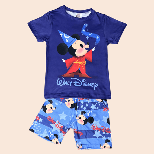 Pijama Niño Short Mickey Baby azul