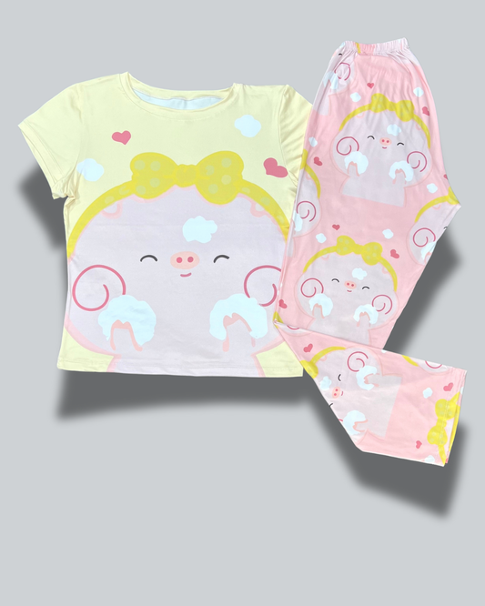 Pijama Dama Pantalón Plus Cerdito