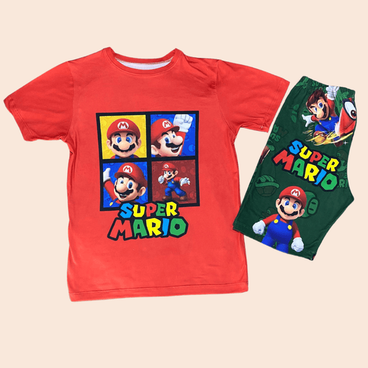 Pijama Niño Short Mario Bros Clásico