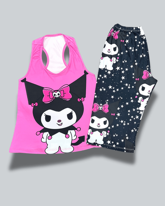 Pijama Dama Capri Kuromi Fucsia