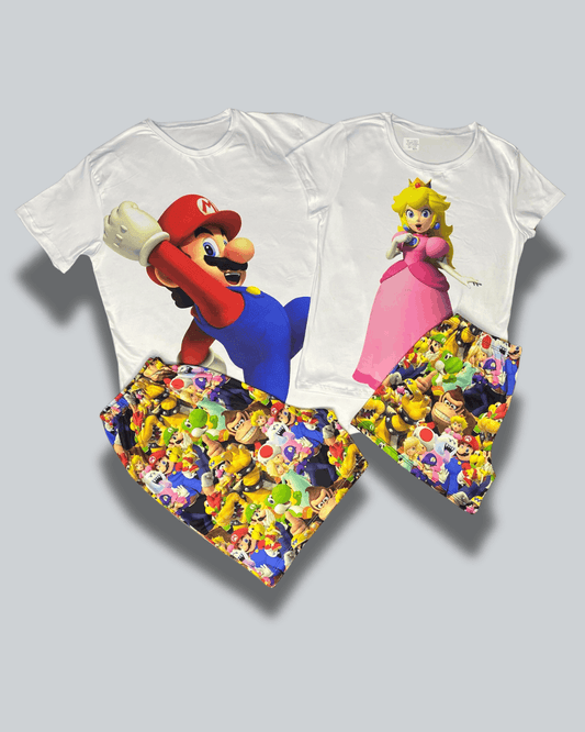 Pijamas Parejas Short Mario & Peach