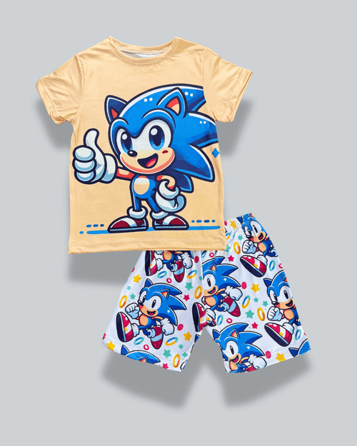 Pijama Niño Sonic en Short – Energía y Diversión para Dormir