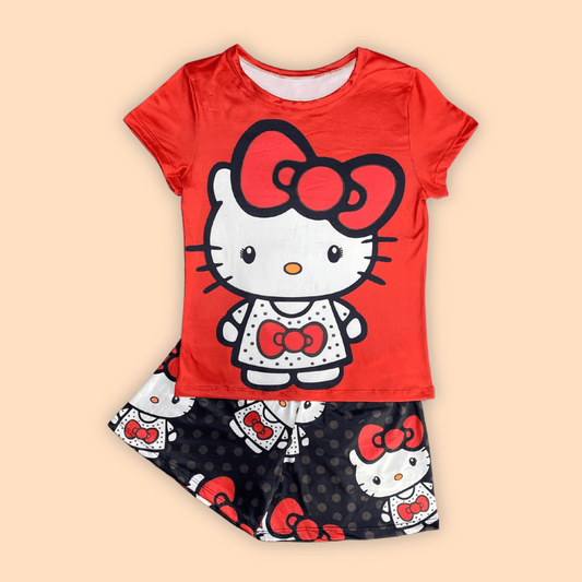 Pijama Short Blusa de Mangas Talla Única Hello Kitty