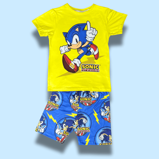 Pijama piel de durazno niño Sonic amarillo
