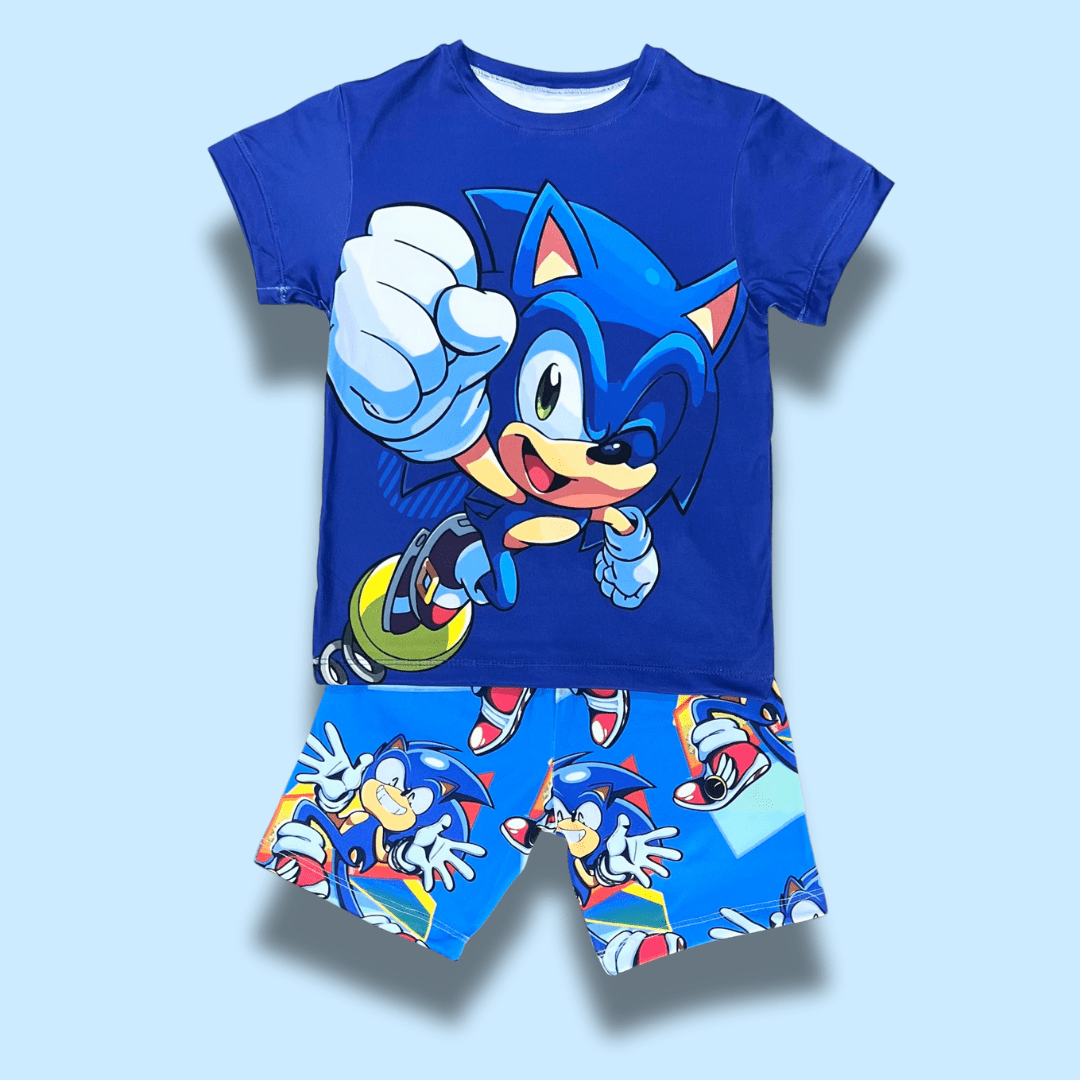 Pijama piel de durazno niño Sonic clásico skate