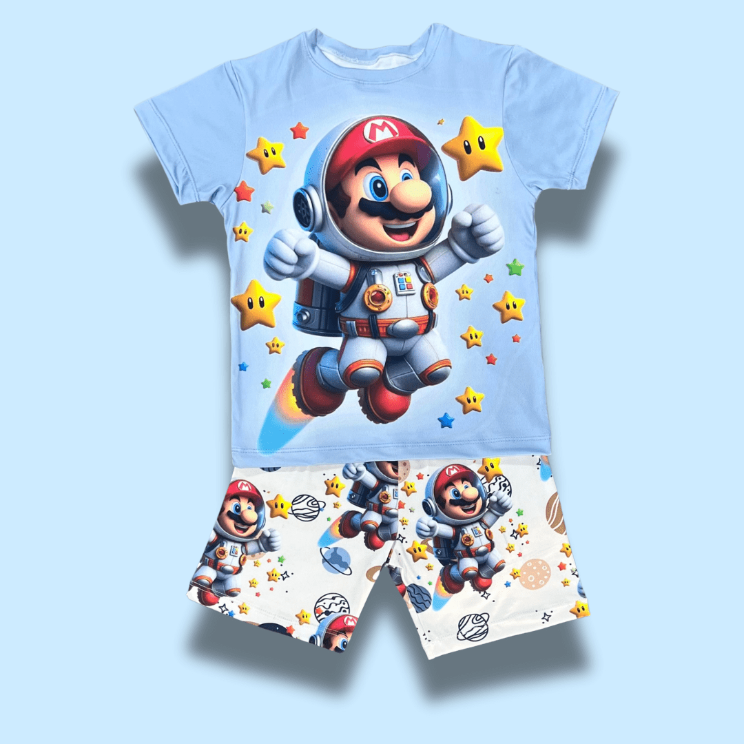 Pijama piel de durazno niño Mario astronauta