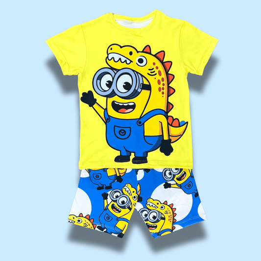 Pijama piel de durazno niño Minion dinosaurio