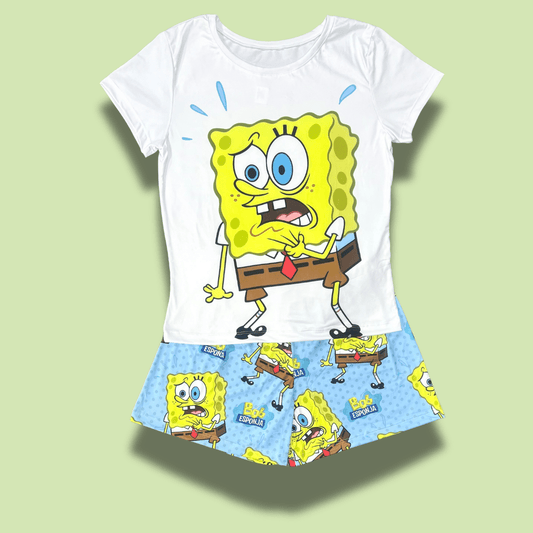 Pijama dama Bob Esponja amarilla – Comodidad con humor