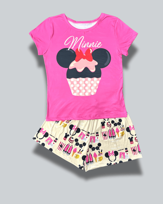 Pijama Dama Short Plus Minnie CupCake