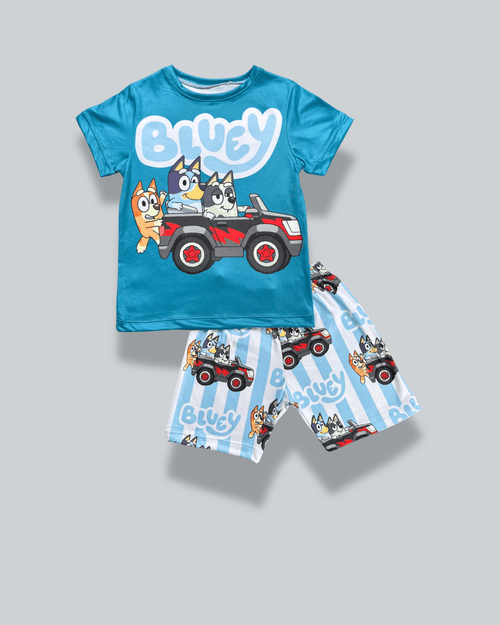 Pijama Niño Bluey Short – Diversión Antes de Dormir