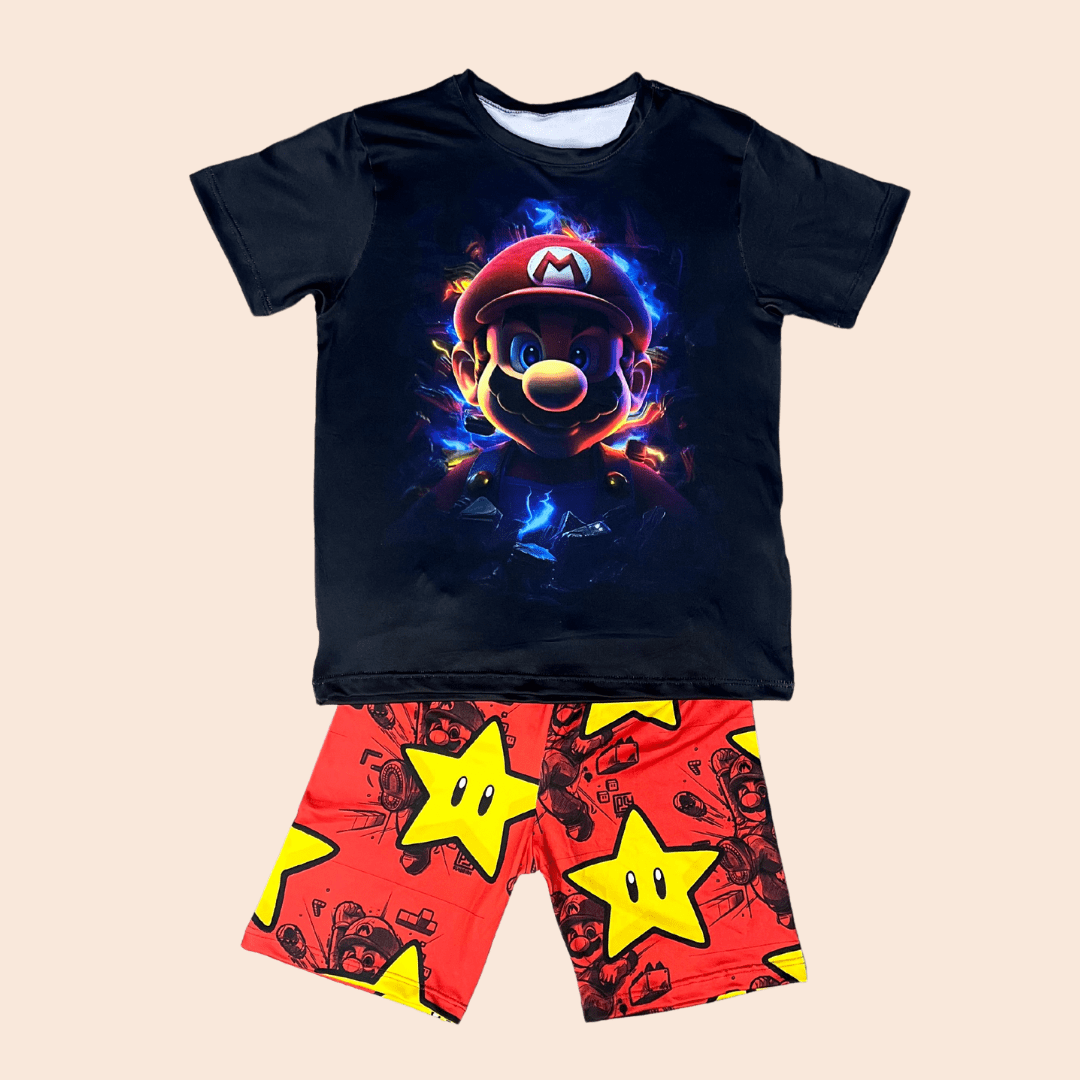 Pijama Niño Short Mario Bros Estrellas