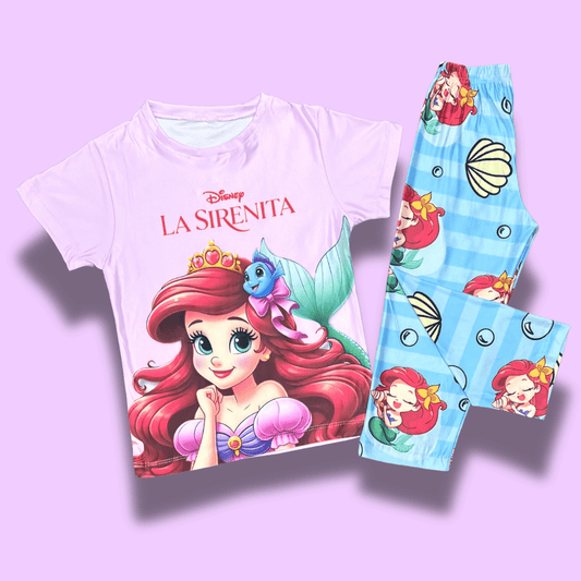 Pijama La Sirenita niña – Sueños bajo el mar