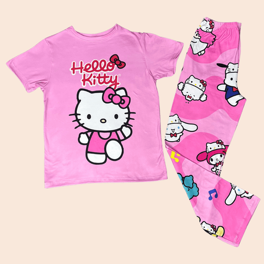 Pijama Niña Pnatalón Hello Kitty Rosa