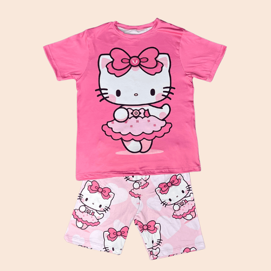 Pijama Niña Short Hello Kitty Bailarina