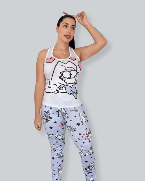Pijama Dama Pantalón Gaticos Love