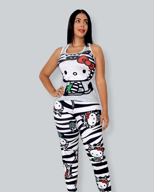 Pijama Dama Pantalón Hello Kitty Zebra