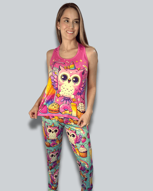 Pijama Dama Pantalón Buho Fiesta