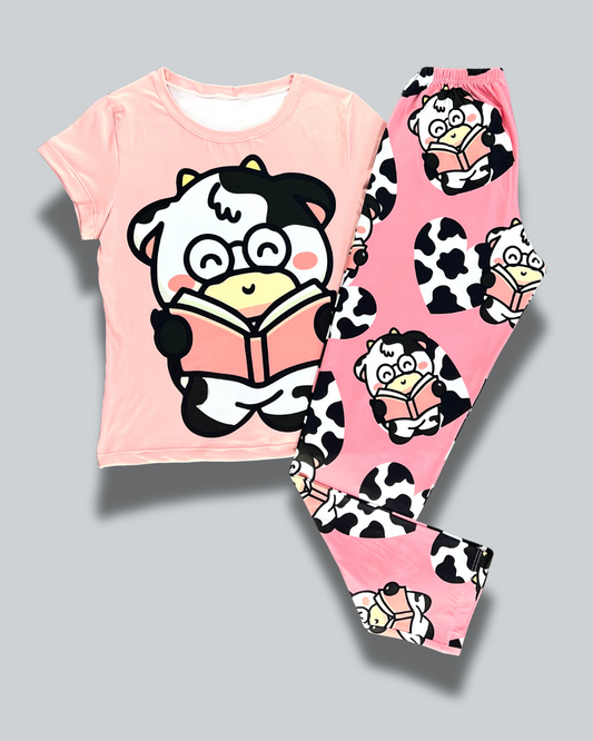 Pijama Dama Pantalón Vaquita Gafas