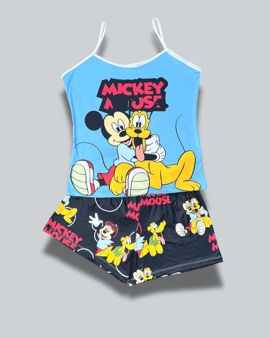 Pijama Dama Short Plus Mickey & Pluto