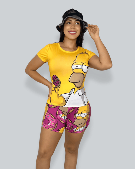 Pijama Dama Short Homero Dona